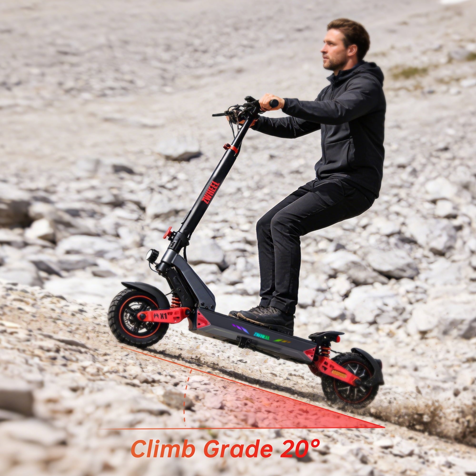 Electric Scooter - 1200W Powerful Motor, 32MPH Max Speed, 34 Miles Long Range, 10" Tubeless Tires, Smart APP Control, Dual Suspension Off-Road Commuting E Scooter for Adults